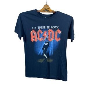 AC/DC Let There Be Rock Men’s/ Unisex Graphic Band Short Sleeve T-Shirt Size M